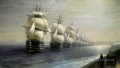 défilé de la flotte de la mer Noire Romantique Ivan Aivazovsky russe